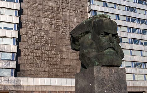 El monumental busto de Karl Marx sigue siendo un símbolo de la ciudad de Chemnitz.