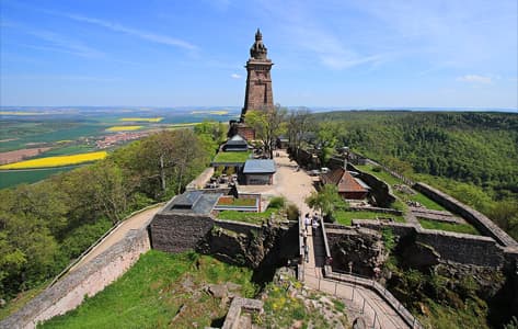 El monumento Kyffhäuser oferece vistas preciosas